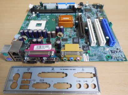 MSI MS-6507 Ver 1 Mainboard +Blende Sockel 478 Intel 845 AGP PCI LAN Audio* m923
