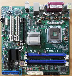 Pegatron IP4BL-ME Rev 1.04 Mainboard +Blende Sockel 775 Intel G31 VGA DDR2* m926