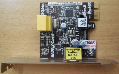 ASRock SATA 3 Card Rev1.02 2x SATA3 ports intern 1x eSATA port extern 6Gb s*sk49