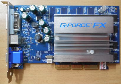 Albatron FX5200EP nVidia GeForce FX 5200 128MB AGP VGA TVO DVI Grafikkarte* g395