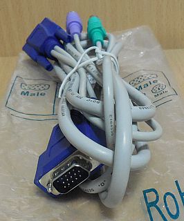 KVM Kabel 1,8m PS 2 für z.B. equip SW 0206 C SW 0407 C Haurtian KVM cable* pz775