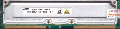 Samsung MR16R1628AF0-CK8 800-45 PC800 256MB 8 RDRAM 800MHz Rambus RIMM* r718