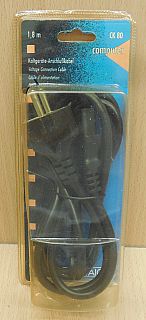 Schwaiger Stromkabel Netzkabel Kaltgerätekabel PC Monitor TV FAX C13 1,8m* pz797