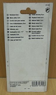 Skymaster Netzleitung Europa-Norm Euro 8 Doppelnute Netzkabel 1,5m schwarz*so839