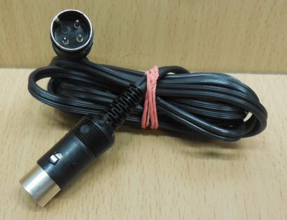 3 pin DIN Kabel schwarz ca. 1,5m Diodenstecker 3 polig 180° DIN Stecker* so840