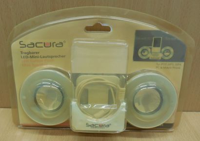 Sacura SC-1901 Tragbarer LED Mini Lautsprecher iPod MP3 MP4 PC Mobil Phone*so846