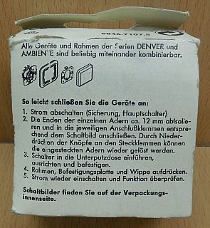Kopp Ambiente creme weiß Kontrollschalter 6846.7107.5 Unterputz beleuchtet*so850
