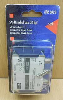 Schwaiger KFR6025 SAT Umschaltbox DiSEqC 1.0 Schalter Verteiler 2 auf 1* so859