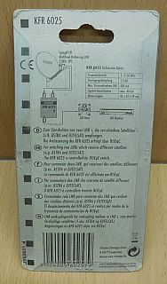 Schwaiger KFR6025 SAT Umschaltbox DiSEqC 1.0 Schalter Verteiler 2 auf 1* so859