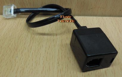 Telefon Reduzier Adapter Kabel RJ11 Buchse 6P4C auf RJ45 Stecker 8P4C* so841