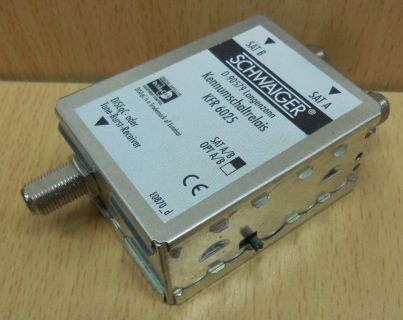 Schwaiger KFR6025 SAT Umschaltbox DiSEqC 2.0 Schalter Verteiler 2 auf 1* so860