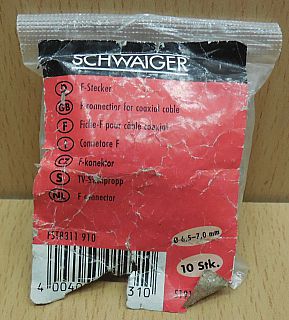 Schwaiger FST8311 10x F-Stecker 10 Stück F Stecker für 6,5 7 mm Koax Kabel*so873