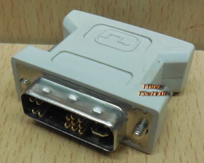 DVI A 12 + 5 pol SUB D 15 pol VGA Adapter analog Stecker Grafikkarte* pz805