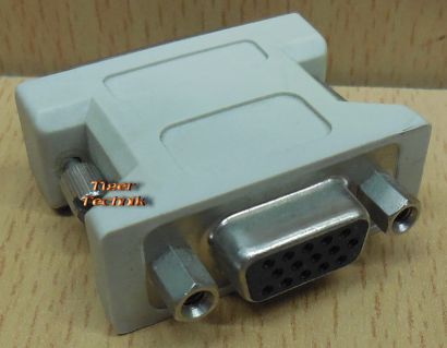 DVI A 12 + 5 pol SUB D 15 pol VGA Adapter analog Stecker Grafikkarte* pz805