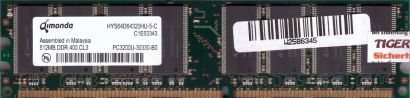 Qimonda HYS64D64320HU-5-C PC-3200 512MB DDR1 400MHz Arbeitsspeicher DDR RAM*r726