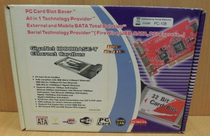GigaNet 1000Base-T DSL LAN Netzwerkkarte Gigabit Ethernet Cardbus PCMCIA* nw82