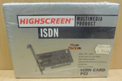 Highscreen PCI ISDN Controller 32 bit G3 G4 Fax Art. Nr. V626010 NEU OVP* nw83