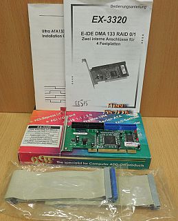 Exsys EX-3320 E IDE DMA 133 RAID 0 1 PCI Adapter Karte für 4 HDD NEU OVP* sk54