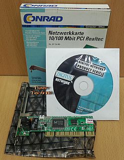 Conrad 973499 10 100Mbps DSL LAN Netzwerkkarte Fast Ethernet PCI RTL8139D* nw84