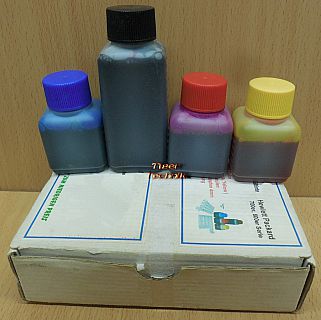 Nachfülltinte Set für HP 700 800 er Serie schwarz cyan magenta yellow* dr08