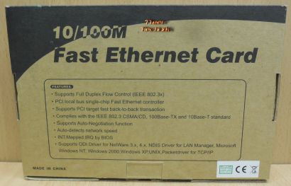 Realtek RTL8139D 10 100Mbps DSL LAN Netzwerkkarte Fast Ethernet PCI NEU OVP*nw86