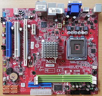 MSI MS-7366 Ver 2.2 Mainboard + Blende Sockel 775 VGA HDMI SATA DDR2 Audio* m959