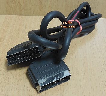 Scart Kabel 1,5m 21 pol vollverschaltet 2x Stecker Video TV DVD DVB-T* so883