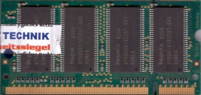 Hynix HYMD232M646D6-D43 AA PC-3200 256MB DDR1 400MHz SODIMM RAM* lr137