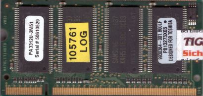 Toshiba PA3312U-2M51 PC2700 512MB DDR1 333MHz SODIMM 9930364-001 B00LF RAM*lr138