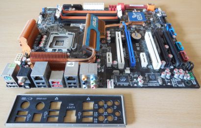 Asus P5Q3 Deluxe Rev1.02G Mainboard +Blende So 775 Intel P45 FSB1600 DDR3* m962