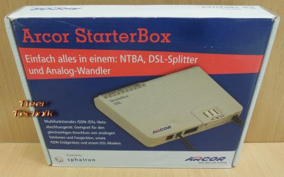 Arcor Starter Box DSL NT1PLUS Arcor 2 sphairon G04 A00 S2.17 3x TAE* nw543