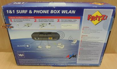 AVM Fritz Box Fon Wlan 7112 DSL Router ADSL ADSL2+ 2xTAE 1&1 Surf & Phone* nw544