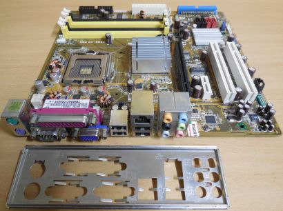 ASUS P5GC-VM Pro Rev 1.02G Mainboard +Blende Intel Sockel 775 VGA LAN Audio*m972