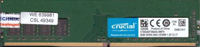 Crucial by Micron CT8G4DFS824A M8FH PC4-19200 8GB DDR4 2400MHz CL17 RAM* r744