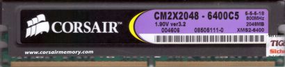 Corsair XMS2 CM2X2048-6400C5 PC2-6400 2GB DDR2 800MHz Arbeitsspeicher RAM* r748
