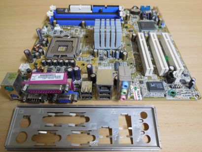 ASUS P5P800-MX Rev 1.00 Mainboard +Blende Intel Sockel 775 VGA LAN Audio* m973