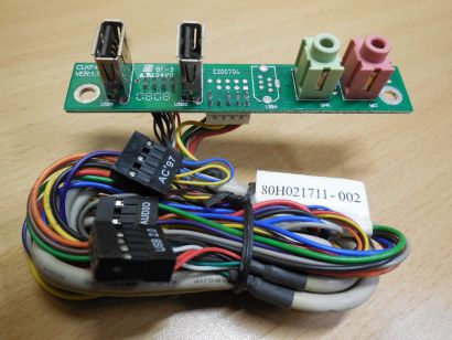 TERRA Chenbro CLKF465 Ver 1.1 80H021711-002 Frontpanel 2xUSB 2.0 Audio* pz625
