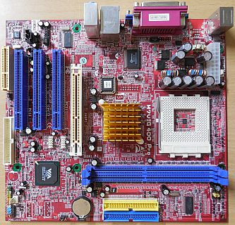 Biostar M7VIG 400 Pro Ver1.0 Mainboard +Blende AMD Sockel A 462 VGA LAN USB*m981
