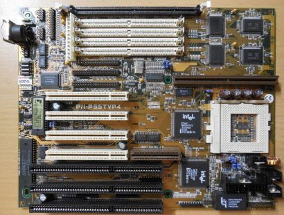 Asus P/I-P55TVP4 Retro AT Mainboard Sockel 7 EDO SD RAM 3x ISA PCI IDE USB* m983