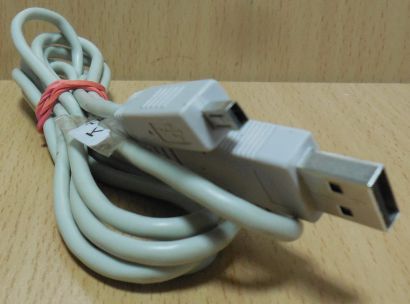 USB Kabel grau 1,5m für Fuji Kamera USB Typ A Stecker Typ Mini-B 4 pol* pz826