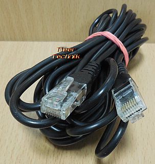 ISDN Kabel 8P4C 6m Länge RJ45 Stecker RJ45 Stecker schwarz* so908