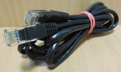 Evernew Computer CAT 5 Netzwerk LAN Kabel RJ45 RJ 45 Patchkabel 2m schwarz*pz828