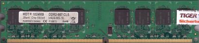 MDT M924-665-16 PC2-5300 1GB DDR2 667MHz Arbeitsspeicher RAM* r757