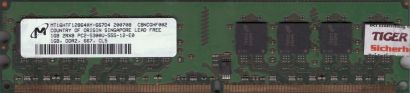 Micron MT16HTF12864AY-667D4 PC2-5300 1GB DDR2 667MHz Arbeitsspeicher RAM* r786