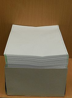 Staples Computerpapier endlos 1 fach blanko Längsperforation 2000 Blatt* dr09