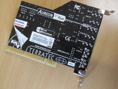 Terratec Aureon 5.1 Fun TTP8 Ver1.2 Ce3DX CM8738 6ch MX 3D 5.1 PCI 32 64Bit*s65 Terratec Aureon 5.1 Fun TTP8 Ver1.2 Ce3DX CM8738 6ch MX 3D 5.1 PCI 32 64Bit*s65