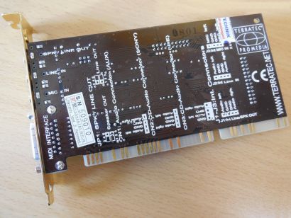 Terratec Promedia Base 1 V1.01 ISA FCC ID. NJ5TER1411 AD1816AJS Soundkarte* s67
