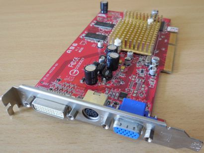 FIC A96 Radeon 9600 PN 109-A035GN-10A 128MB 128Bit DDR AGP 8x VGA TV DVI-I* g471