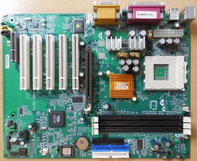 MSI K7T266 Pro2 MS-6380 Ver3.0 Mainboard +Blende Sockel A 462 DDR AGP Audio*m101