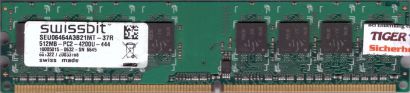 Swissbit SEU06464A3B21MT-37R PC2-4200 512MB DDR2 533MHz Arbeitsspeicher RAM*r808